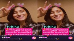 Kritika Most Exclusive 13Min Premium Live Showing – Pressing Boobs with Full Face Hot Expressions