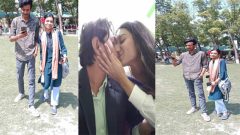 Cheater GF Showing Boobs Kissing With Best Friend