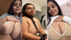 Horny Indian Babe Playing With Her Boobies