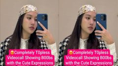 Famous Youtuber Viral Completely – Topless on Videocall Showing Boobs