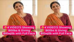 Desi Wife Affair with Neighbour Viral Showing Boobs – Giving Blowjob with Full Face