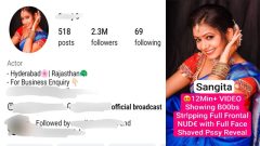 Sangita Famous Actress Showing Boobs – Stripping Full Frontal Nude – with Full Face Amazing Figure