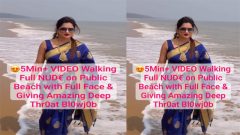 Beautiful Desi Model Latest Trending – Full Nude on Public Beach – Giving Amazing Deep Throat Blowjob