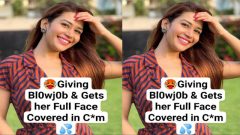 Cute Insta Queen Viral Video – Giving Blowjob and Getting – Her Face in Cam