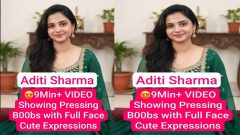 Aditi Sharma Model Latest Premium Live – Showing Pressing Boobs