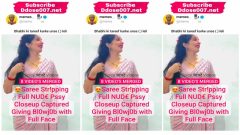 Desi Bhabhi Latest Trending Viral Saree Stripping – Full Nude Pssy Closeup Captured – Giving Blowjob with Full Face