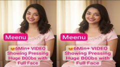 Meenu Model Latest Most Exclusive – Premium Live Teasing – Showing Pressing Huge Boobs